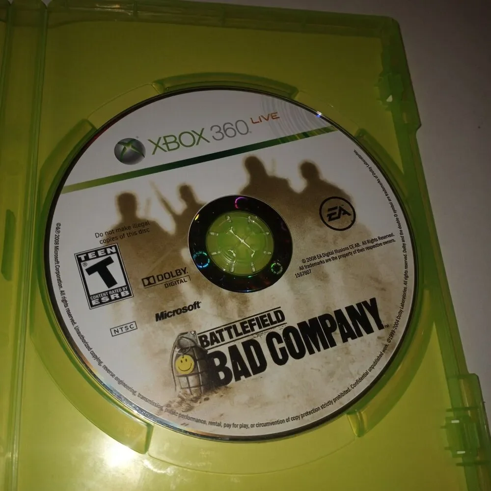 Battlefield: Bad Company and Battlefield Hardline (Microsoft Xbox 360, 2008)